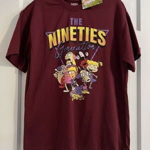 Nickelodeon The 90's Generation T Shirt Brand New w tags maroon
